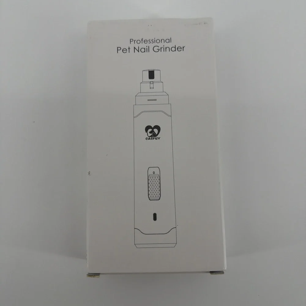 Casfuy Pet Nail Grinder Professional 2-Speed Rechargeable Trimmer Low Noise New